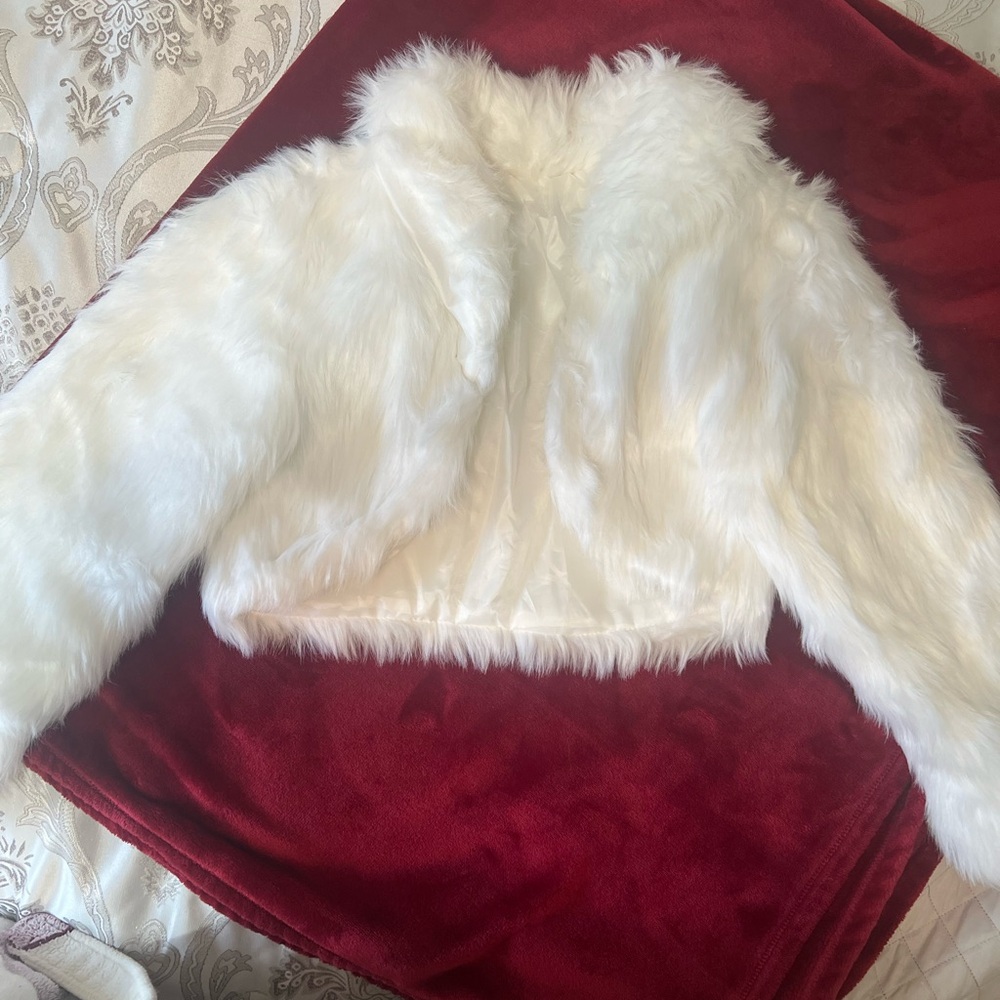 White Faux Fur Jacket